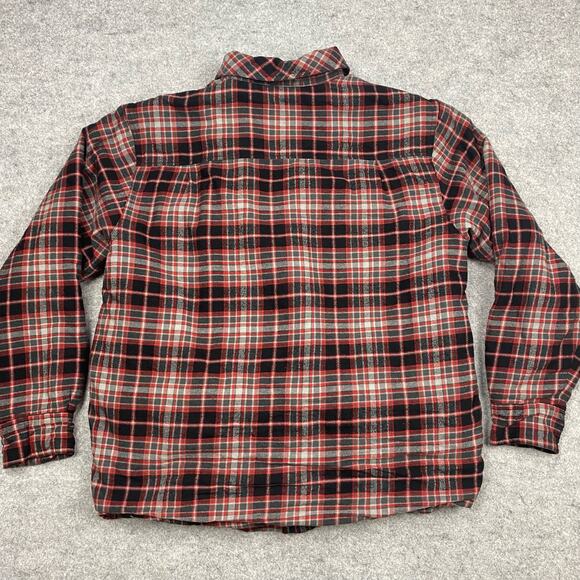 Field‎ & stream jacket men’s L Shacket flannel lined plaid button down outdoor - Picture 1 of 8